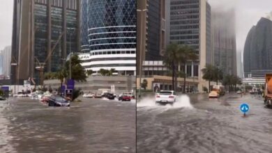 imagenes de las lluvias en dubai