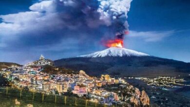 Temor en Italia El monte Etna en