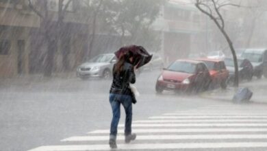 Granizo nube embudo y arboles ca